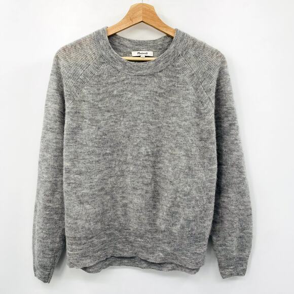 Madewell gray alpaca crewneck sweater - Picture 2 of 5